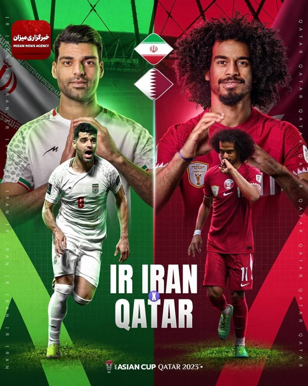 عکس/پوستر ویژه  AFC برای بازی امشب ایران و قطر