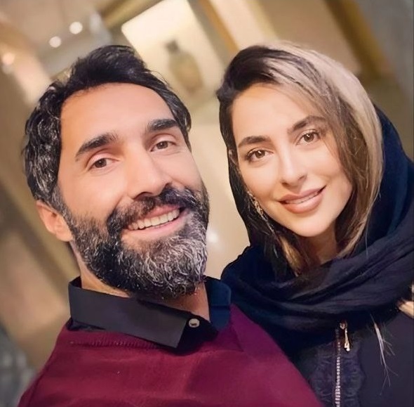 سمانه پاکدل در کنار همسرش