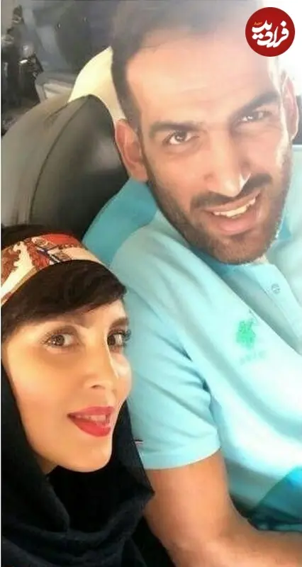 لیلا بلوکات در کنار غول بنی ضبه