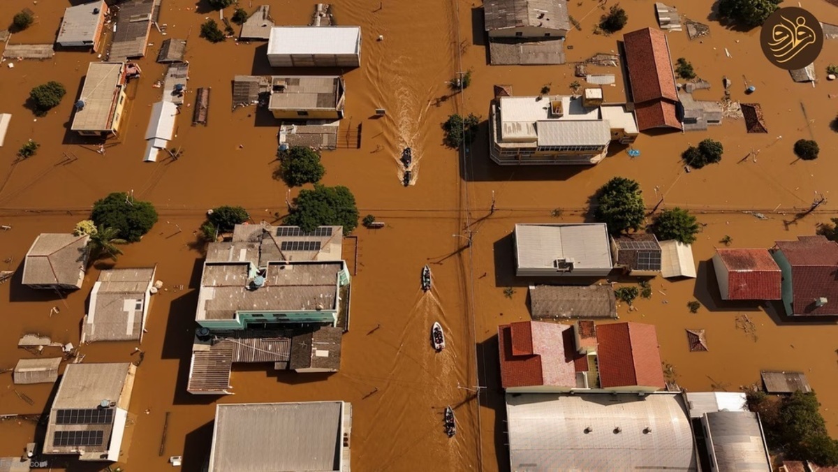 لحظات خیره کننده از وسعت سیل در جنوب برزیل