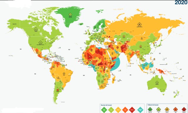 نقشه خطر ۲۰۲۰