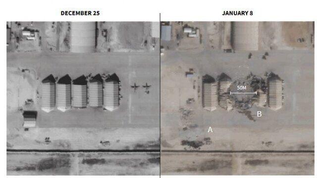 عکس تصاویر ماهواره ای از حمله موشکی سپاه به پایگاه عین الاسد