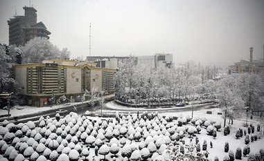 تصاویری از بارش برف در تهران