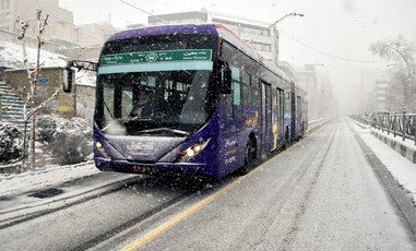 تصاویری از بارش برف در تهران