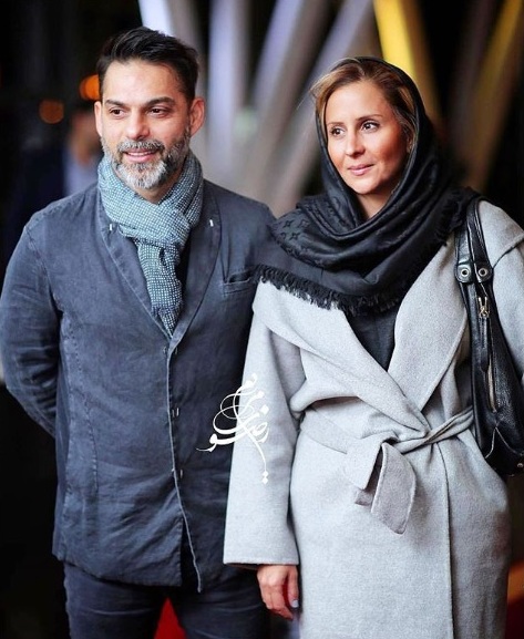 پیمان معادی در کنار همسرش+عکس