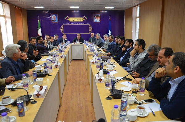 برگزاری نشست مدیرعامل منطقه ویژه اقتصادی بوشهر با سرمایه گذاران فعال در منطقه