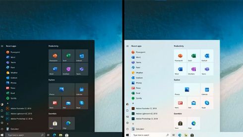 مایکروسافت طراحی جدیدی از منوی استارت ویندوز ۱۰ نمایش داد