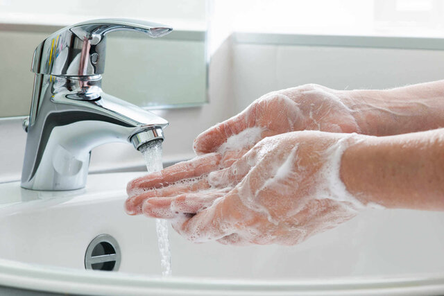  شستن دستها جهت جلوگیری از کرونا