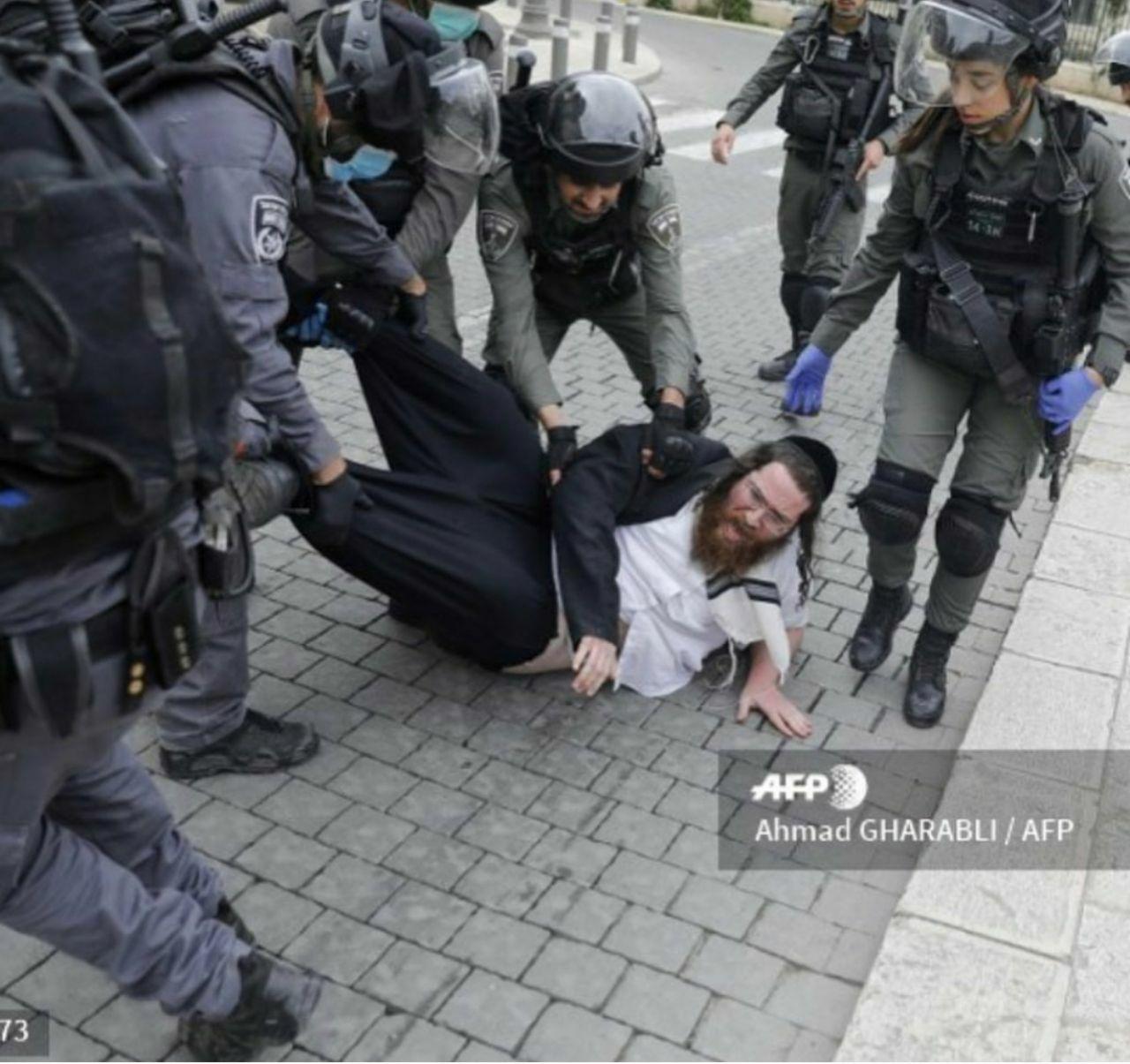 درگیری پلیس اسرائیل با یهودیان افراطی 