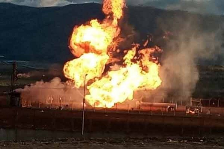 انفجار خط لوله گاز ایران به ترکیه