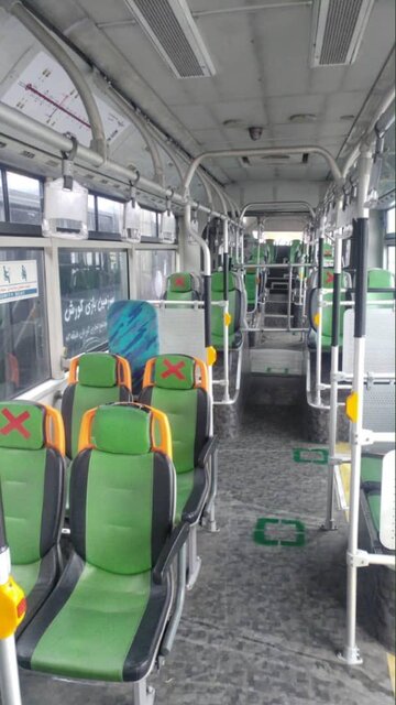 طرح فاصل‌گذاری اجتماعی در اتوبو‌های تهران