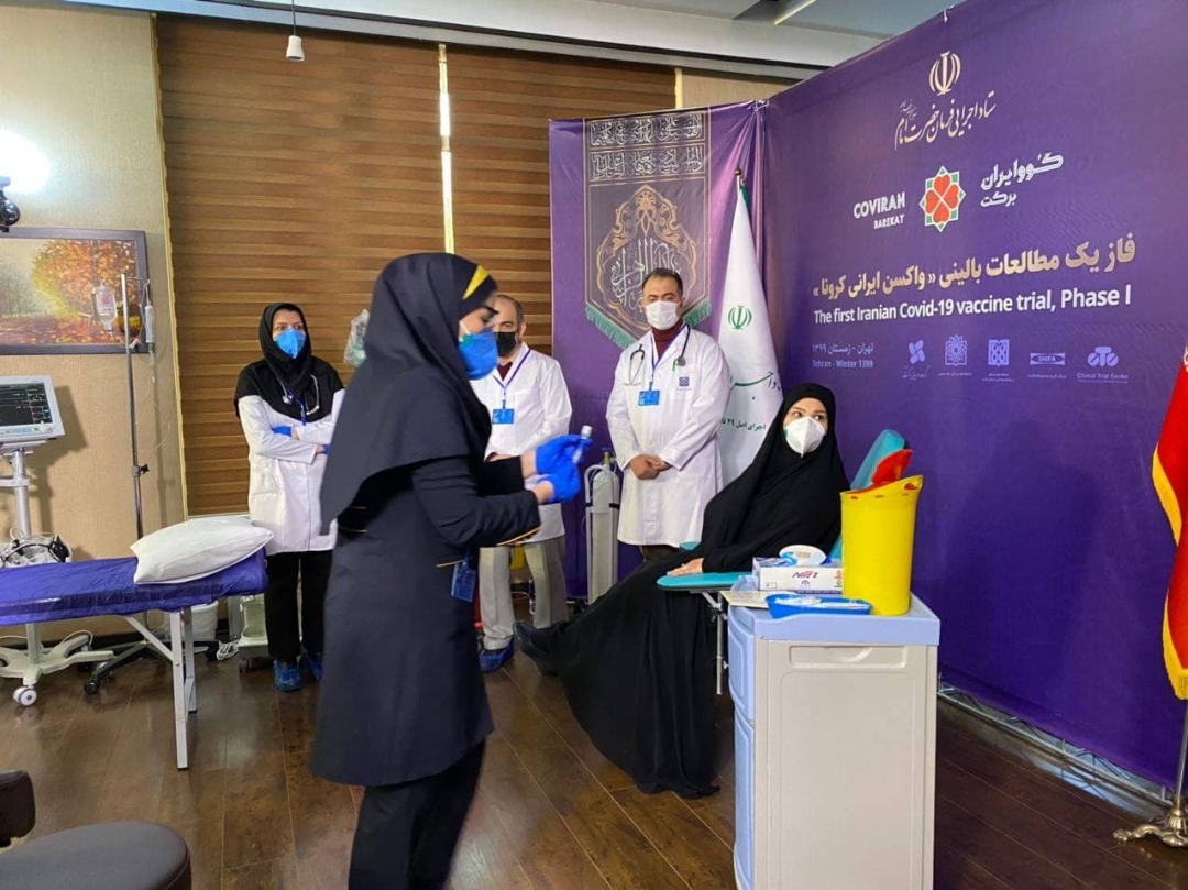 تزریق اولین واکسن ایرانی کرونا 