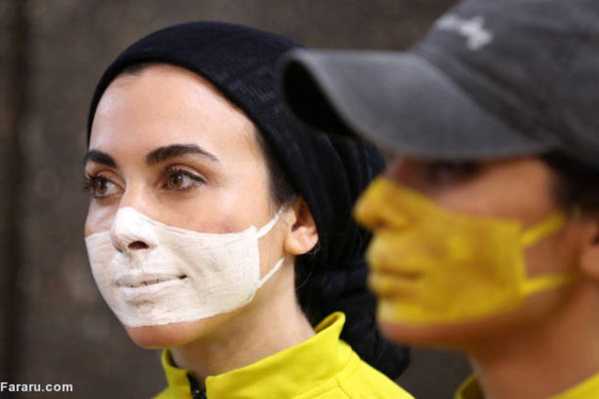 ابتکار عجیب زنان بدنساز در تهران؛ نقاشی به جای ماسک