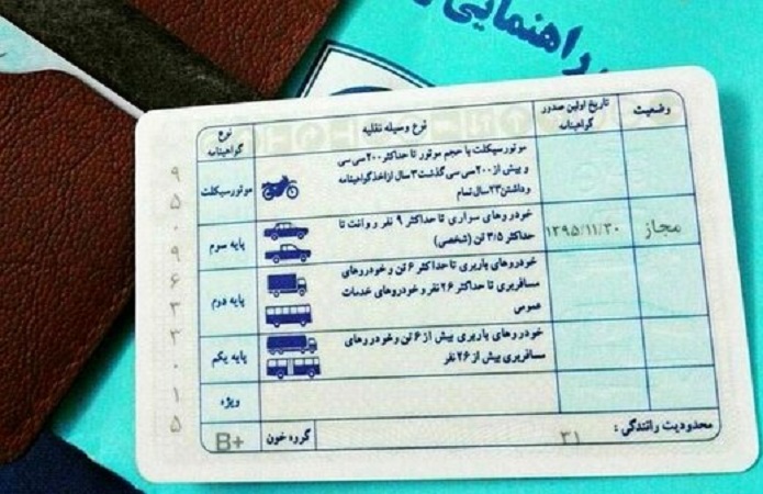 گواهینامه رانندگی ایران 