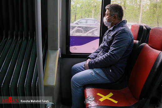ورود مسافران به اتوبوس بدون ماسک ممنوع شد