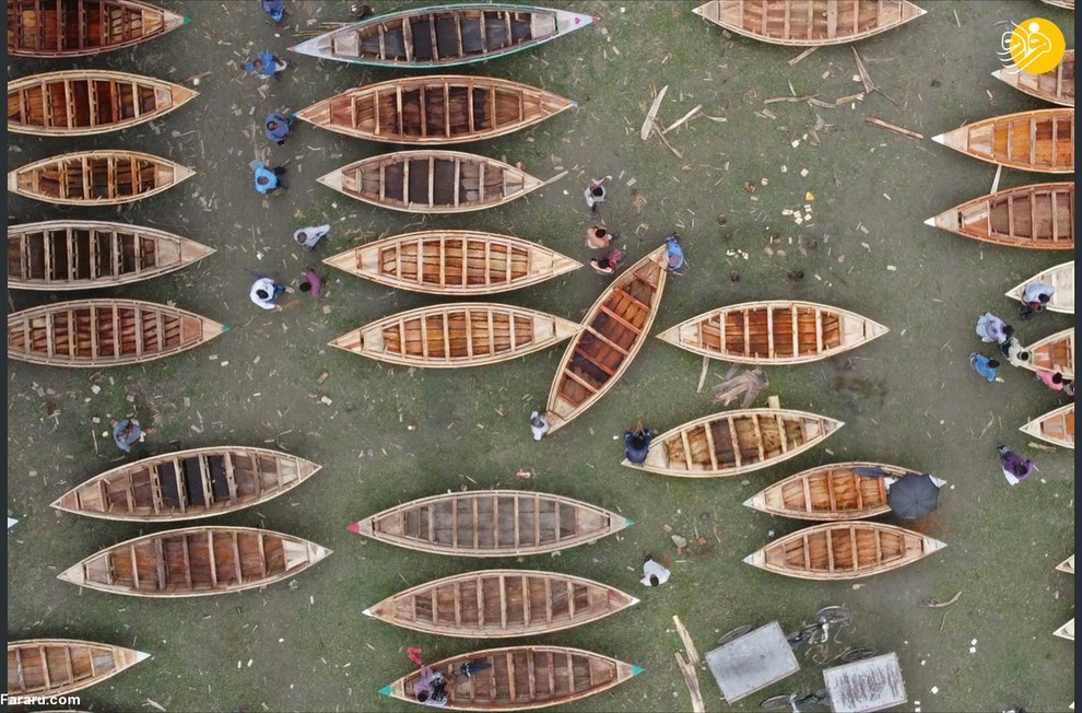 بازار سنتی قایق ‌فروشان در بنگلادش