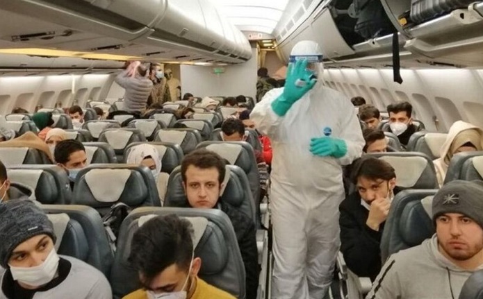 کرونا در هواپیما