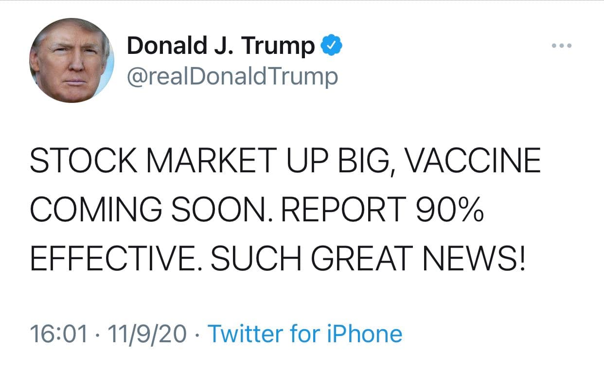 توییت ترامپ واکسن