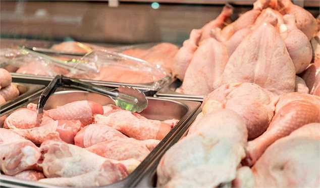 عرضه گوشت مرغ در بازار