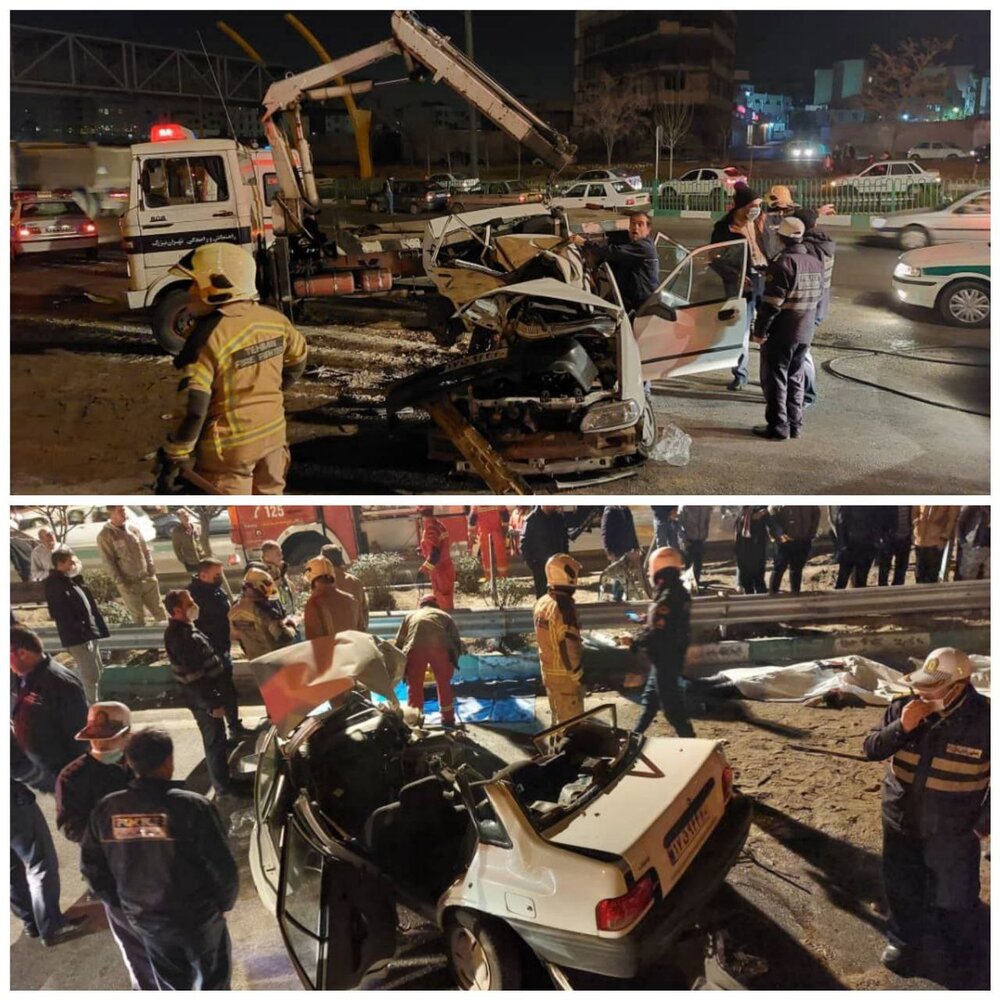 تصادف جاده خاوران تهران