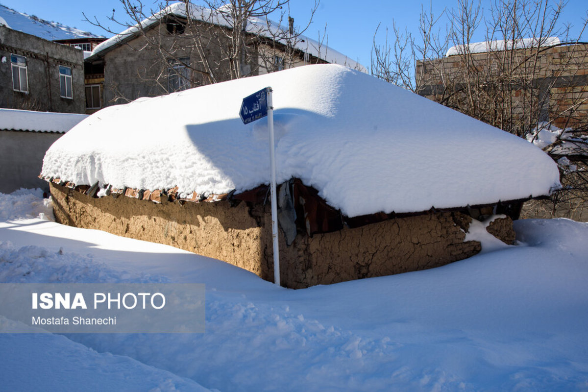 بارش برف در کیاسر مازندران