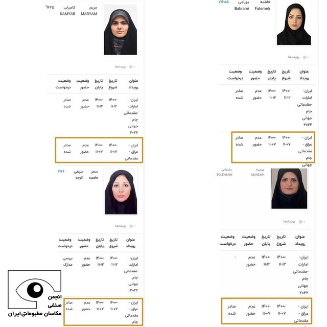 ورود عکاسان زن به ورزشگاه آزادی