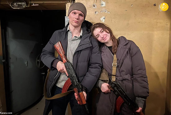 عروس و داماد اوکراینی در جنگ