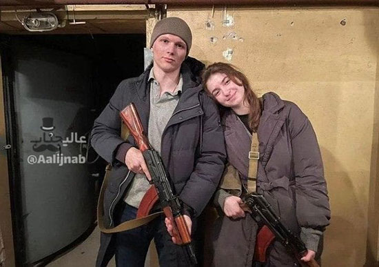 زوج اوکراینی در بحبوحه جنگ