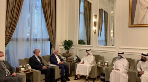 گفتگوی ظریف با وزیر امور خارجه قطری