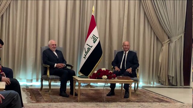 دیدار ظریف با رئیس جمهور عراق