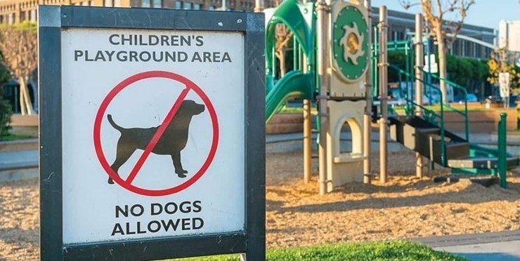 ممنوعیت حضور حیوانات خانگی در فضای بازی