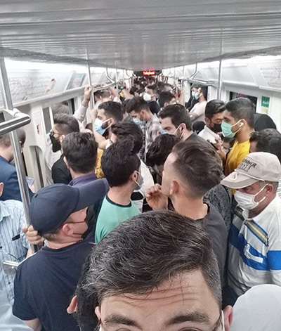 عکسی ترسناک از متروی تهران