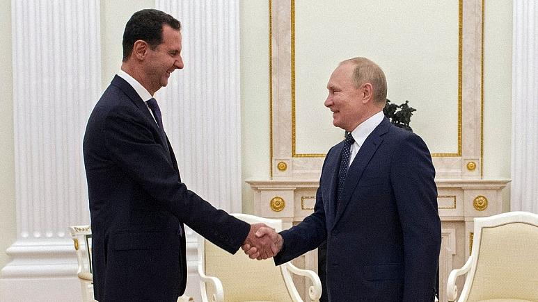 پوتین در دیدار با اسد به حضور نیرو‌های آمریکا و ترکیه در سوریه حمله کرد