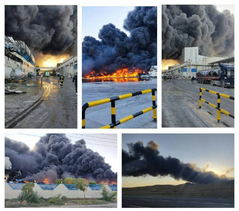 آتش‌سوزی گسترده در شهرک صنعتی مامونیه 