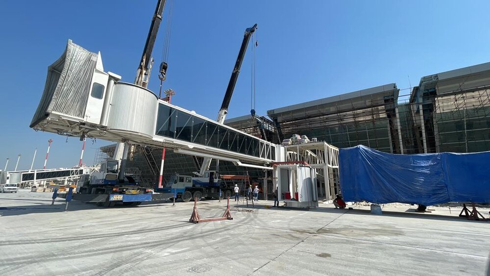 تجهیزات پایانه جدید فرودگاه کیش در مرحله نصب و آزمایش
