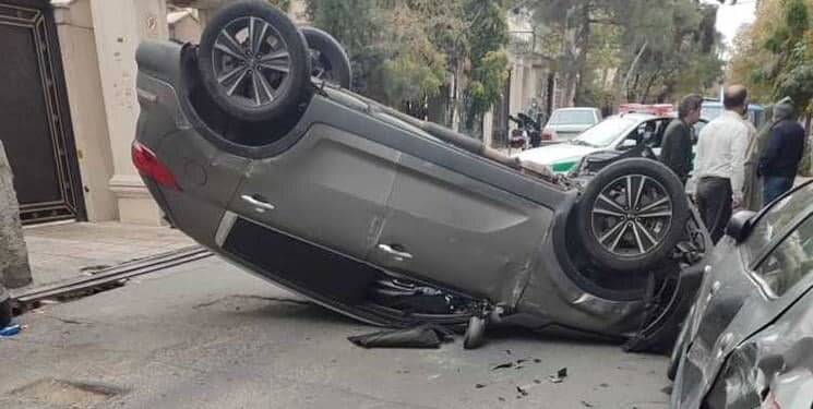 تصادف عجیب اسپورتیج در تهران