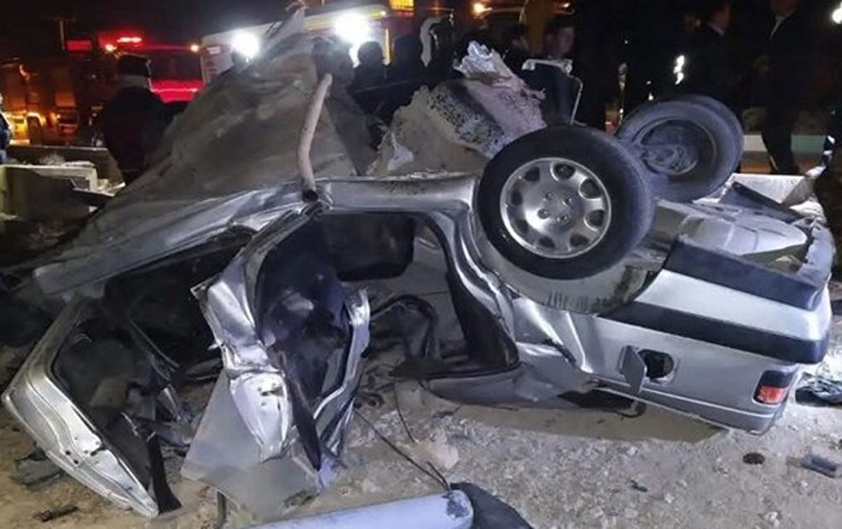 واژگونی مرگبار خودرو پژو ۲۰۷