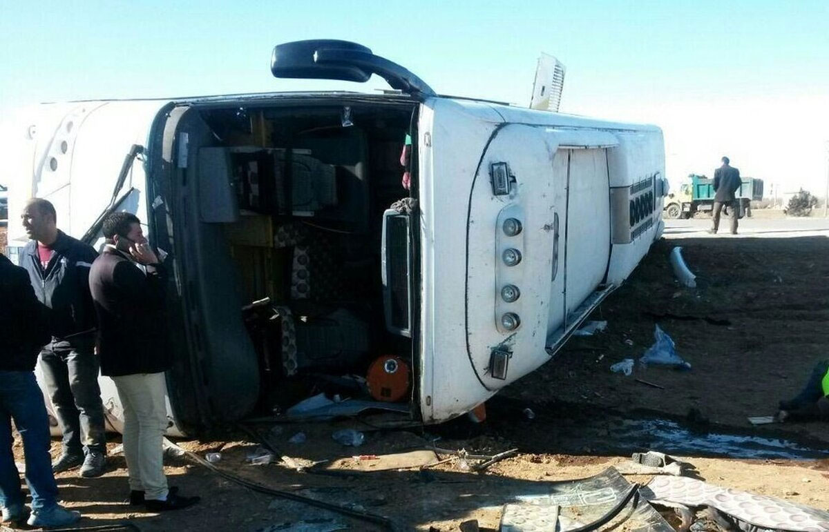 تصادف مرگبار یک اتوبوس در اردبیل
