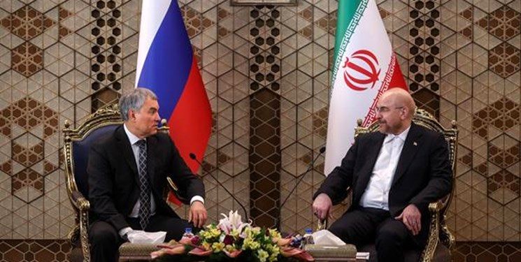 دیدار روسای مجلس ایران و روسیه