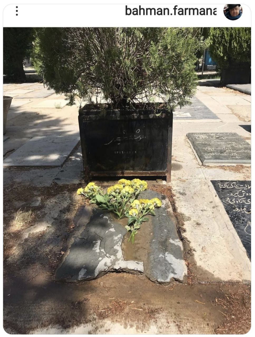 سنگ مزار نویسنده مشهور ایرانی تخریب شد!