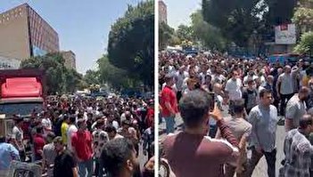 فیلم/ تجمع کسبه امین حضور تهران در اعتراض به وضعیت اقتصادی