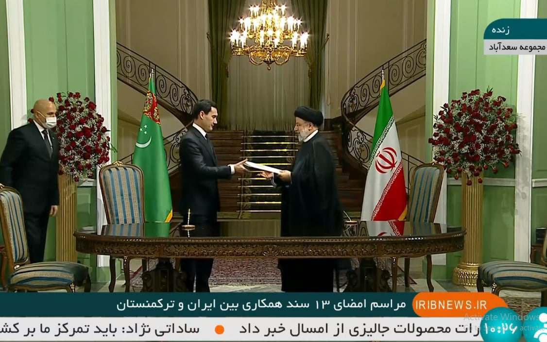 امضا ۱۳ سند همکاری میان ایران و ترکمنستان