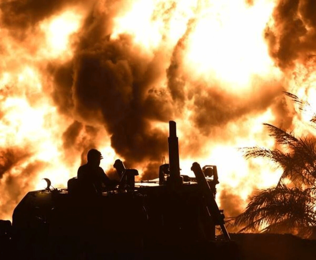 آتش‌ سوزی عمدی در میدان نفتی شادگان