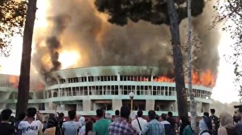 فیلم/ تصاویری از آتش سوزی در پارک ارم