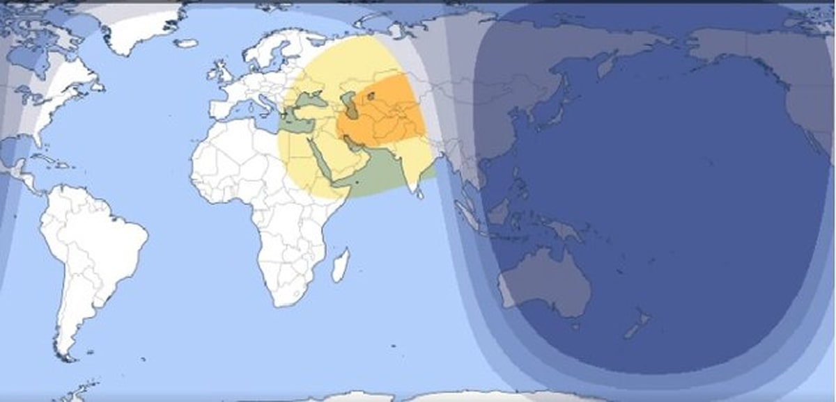 تصاویری از آغاز خورشیدگرفتگی در آسمان ایران