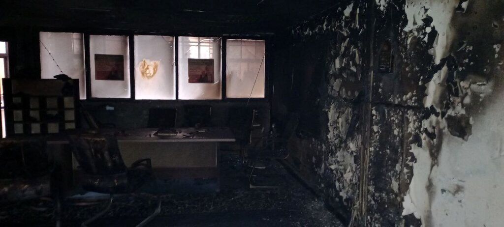 آتش سوزی در دانشگاه شریف