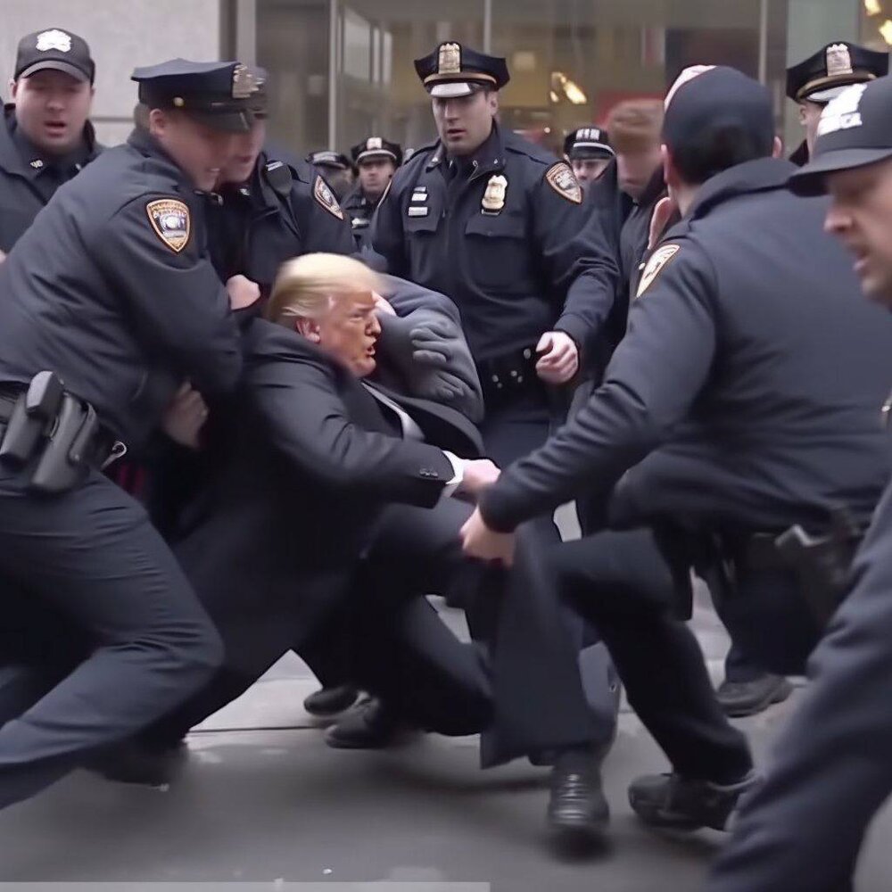تصویر جعلی دستگیری ترامپ