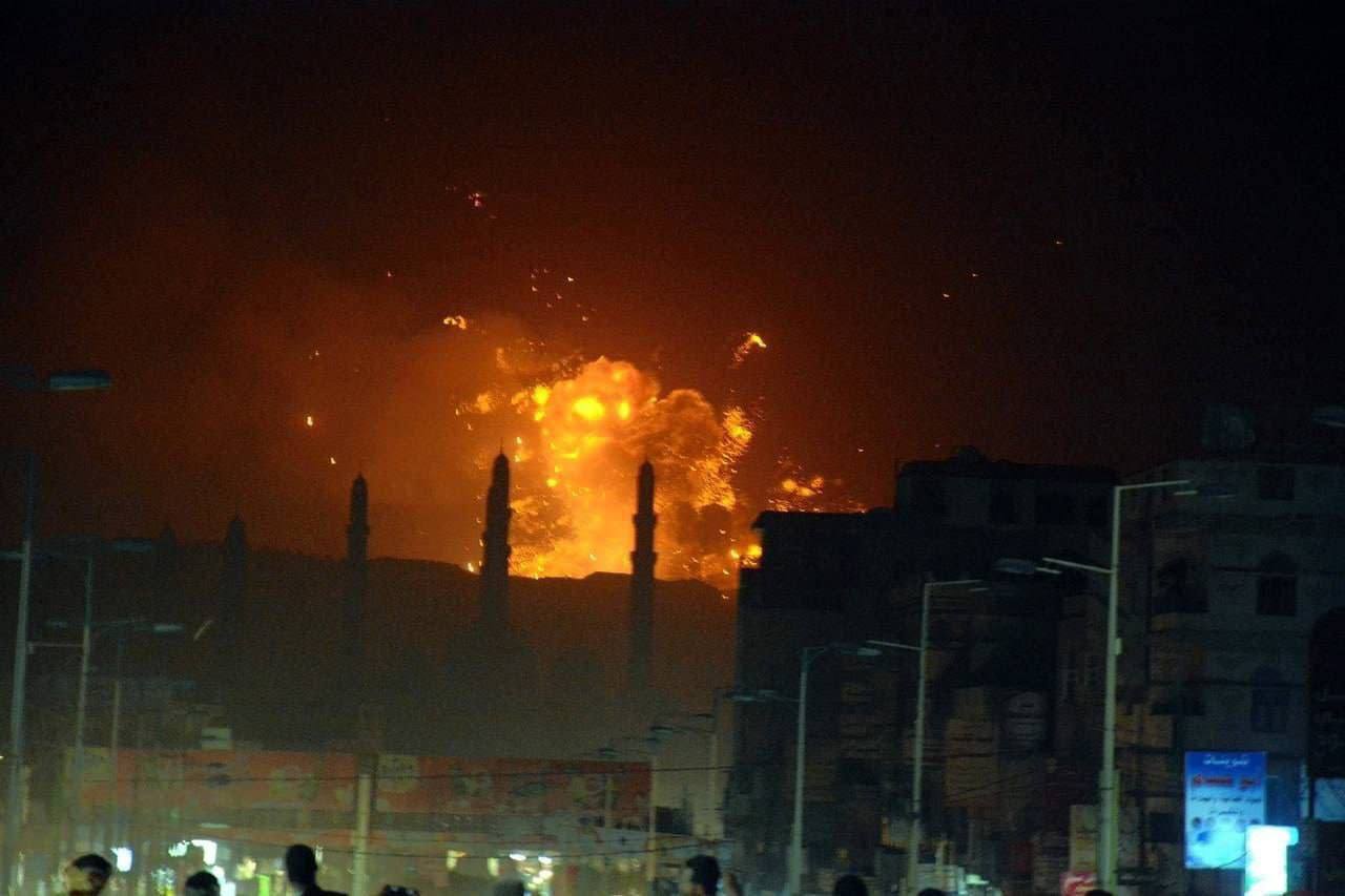 فیلم/ تصاویر ادعایی از حملات آمریکایی و انگلیسی به یمن