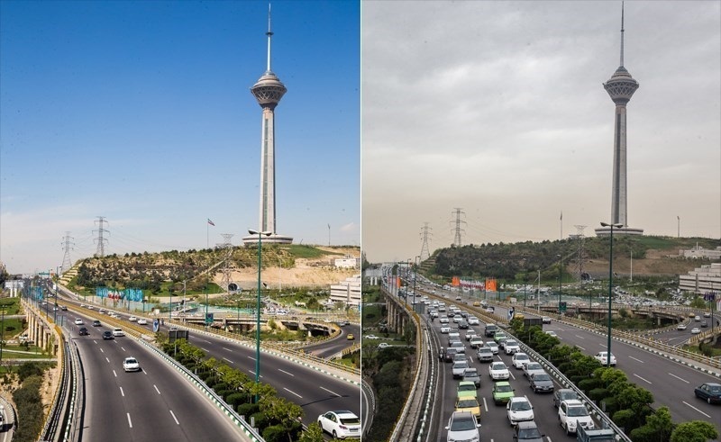 وضعیت آلودگی هوای تهران در 3دی1402