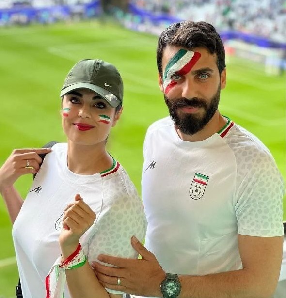 زنان خوش چهره ایرانی در استادیوم‌های قطر